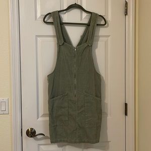 Wild Fable mint green corduroy zip up overalls-style dress size L